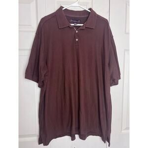 Tommy Bahama 18 Golf Men's Polo Short Sleeve Cotton Blend Brown Size XXL